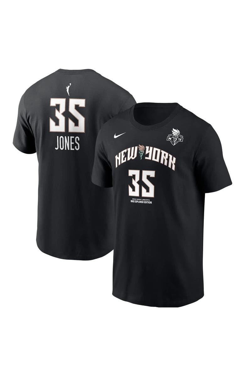 Nike Men's Nike Jonquel Jones Black New York Liberty Explorer Edition Name & Number T-Shirt, Main, color,