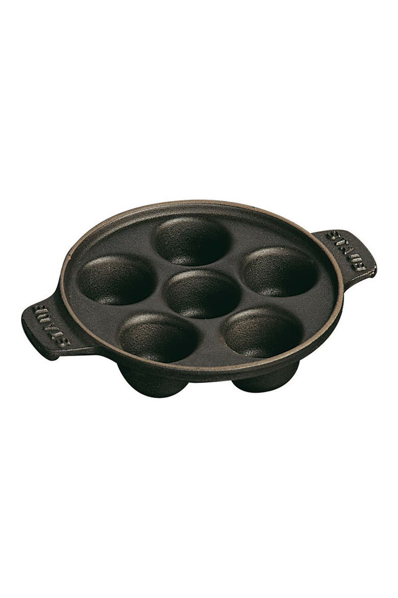 Cast Iron Escargot Dish, Main, color, MATTE BLACK