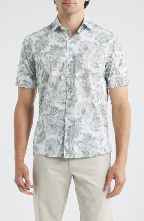 Hogan Floral Short Sleeve Button-Up Shirt