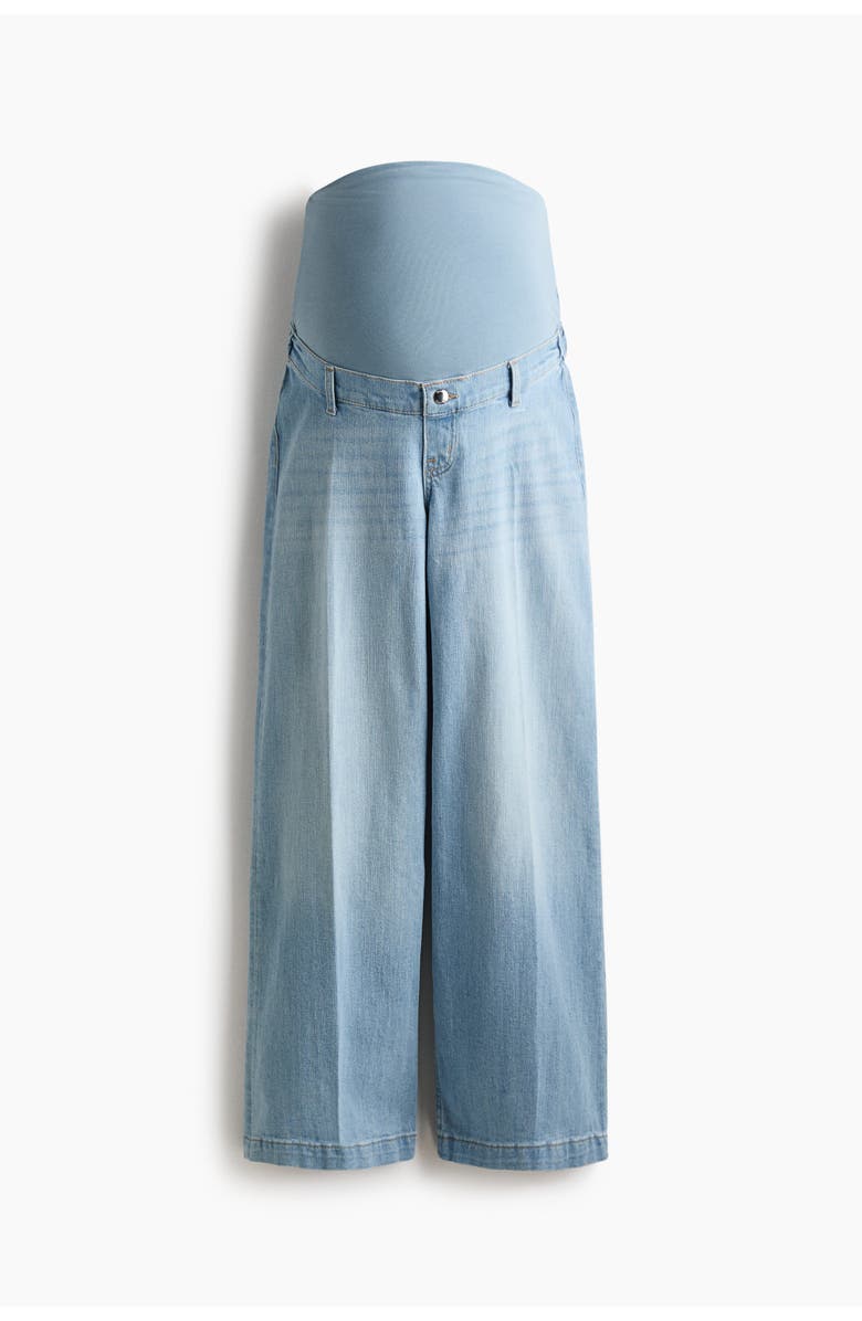 H&M Mama wide leg jeans, Alternate, color, Light Denim Blue
