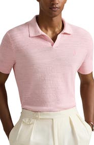 Polo Ralph Lauren Textured Seed Stitch Cotton & Linen Polo