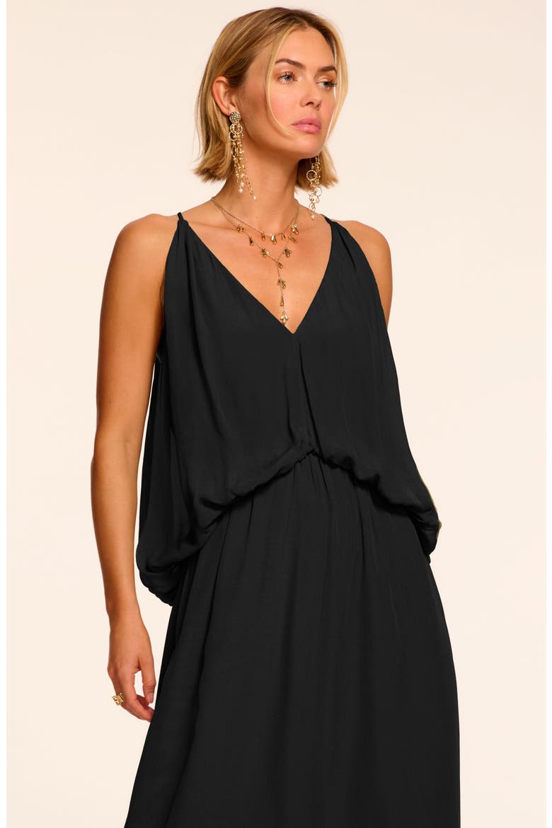 Ambar Blouson Bodice Maxi Dress, Alternate, color, BLACK