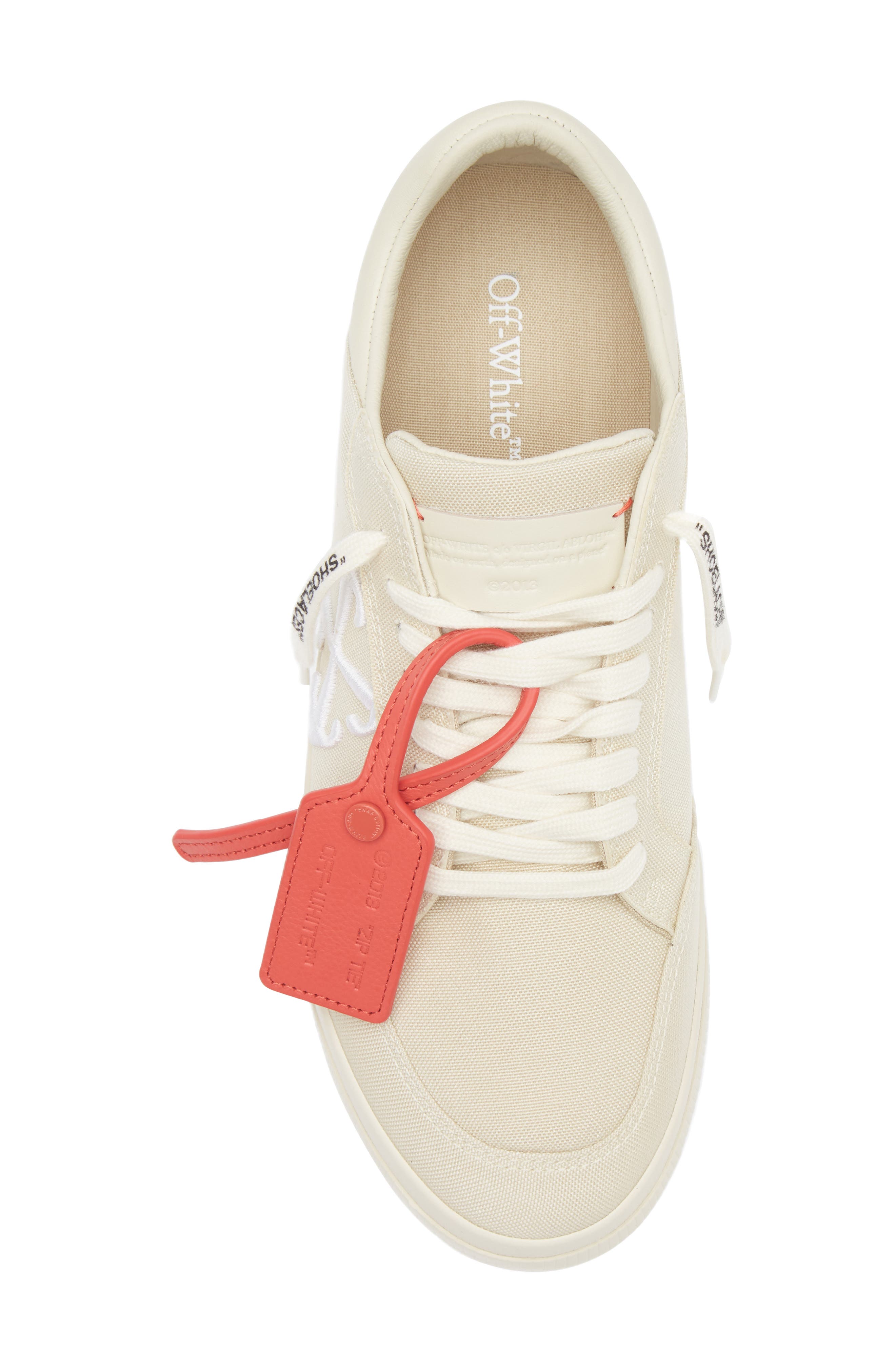 Off-White Low Vulcanized Sneaker, Alternate, color, Angora White