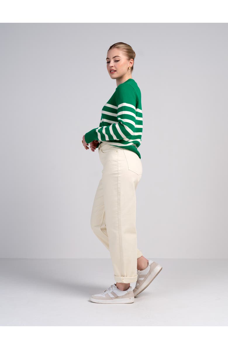 Kettlewell Darla Boyfriend Mid Rise Jeans, Alternate, color, Cream