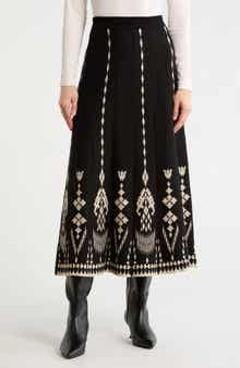 MAX STUDIO A-Line Midi Sweater Skirt