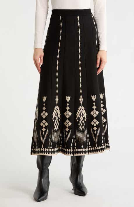 MAX STUDIO A-Line Midi Sweater Skirt