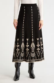 MAX STUDIO A-Line Midi Sweater Skirt