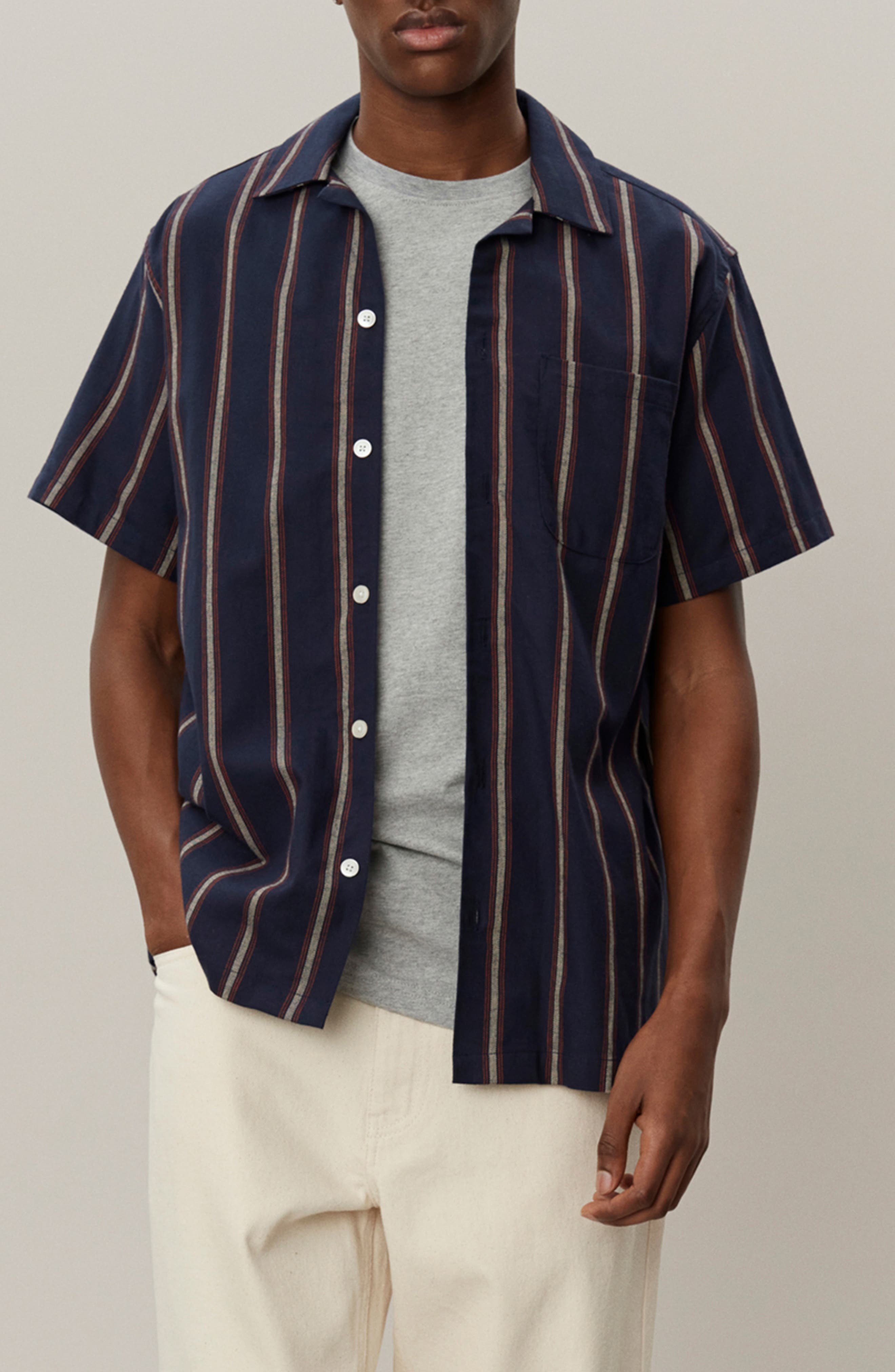 Les Deux Lawson Stripe Camp Shirt