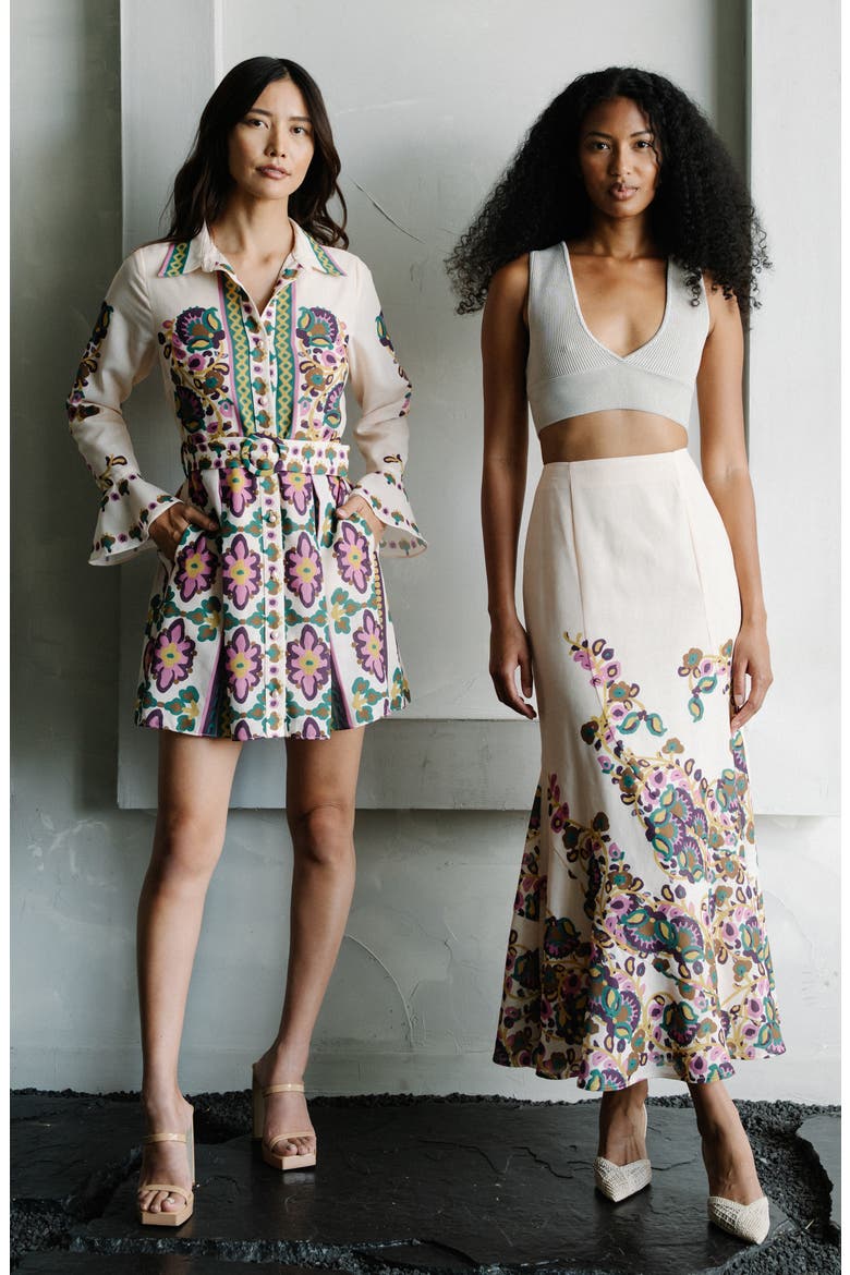 Riley Floral Maxi Skirt, Alternate, color, CREAM MULTI