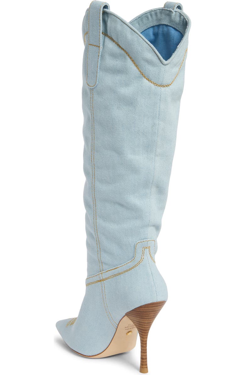 Stuart Weitzman Outwest Denim Western Boot, Alternate, color, Light Blue