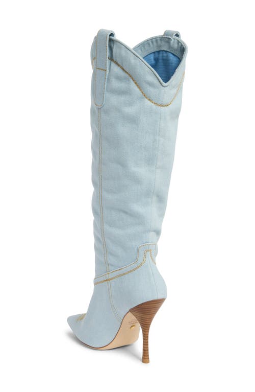 Stuart Weitzman Outwest Denim Western Boot In Blue