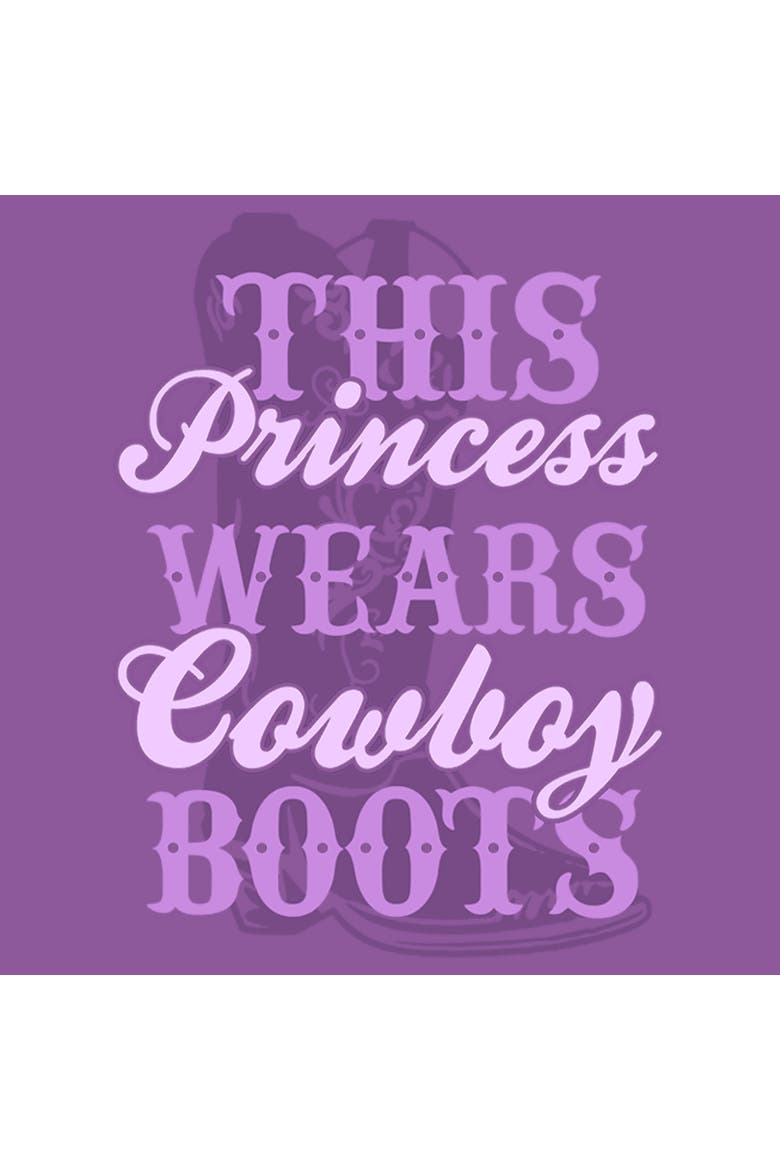 Girl's Lost Gods This Princess Wears Cowboy Boots Graphic Tee, Alternate, color, Purple Berry