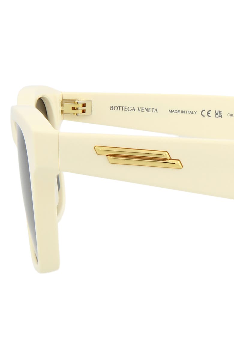 Bottega Veneta 51mm Square Sunglasses, Alternate, color, Ivory Ivory Grey