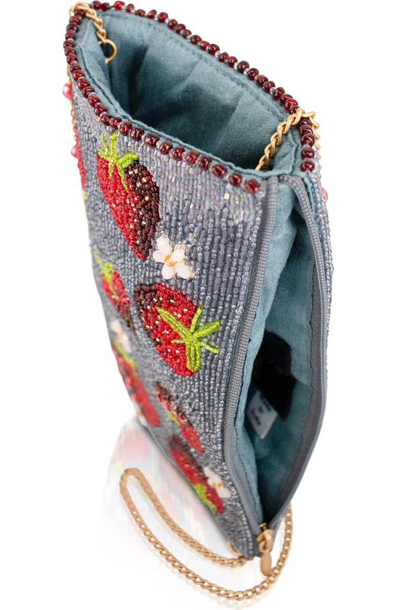 Mary Frances Accessories Strawberry Jam Crossbody Phone Bag, Alternate, color, Blue