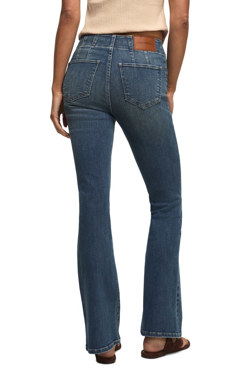 Lucky Brand Stevie Seamed High Waist Flare Jeans, Alternate, color, Princess Wash