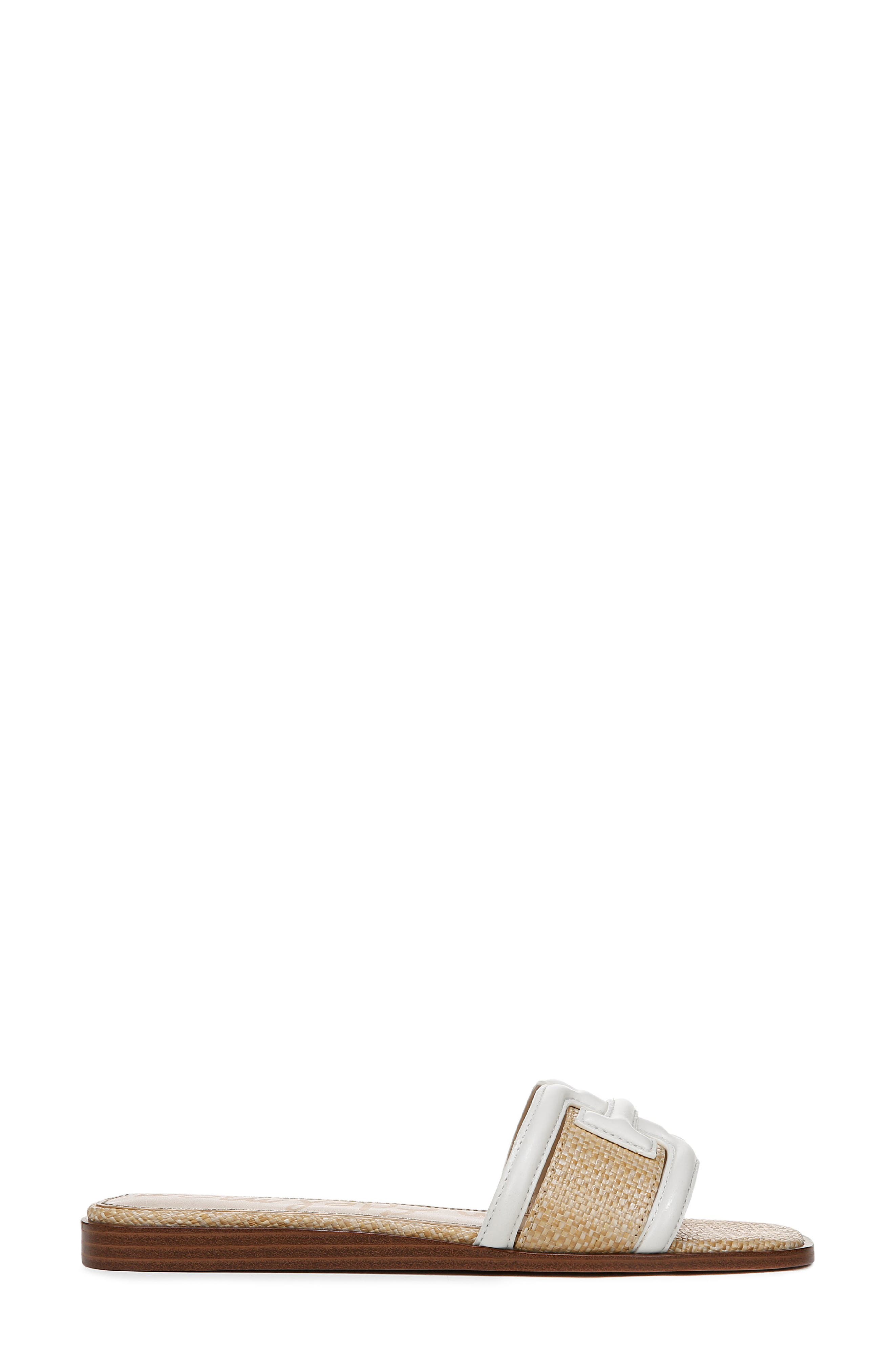 Sam Edelman Irina Slide Sandal, Alternate, color, Bright White/ Beechwood