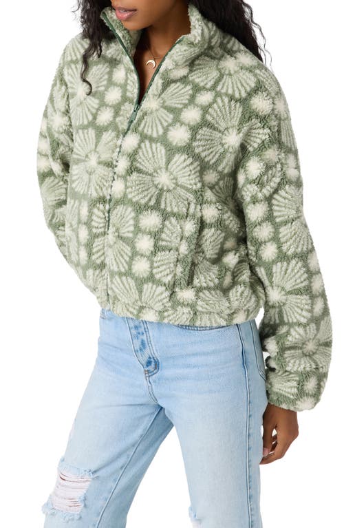 O'neill Cordin Allover Print Fleece Jacket In Green