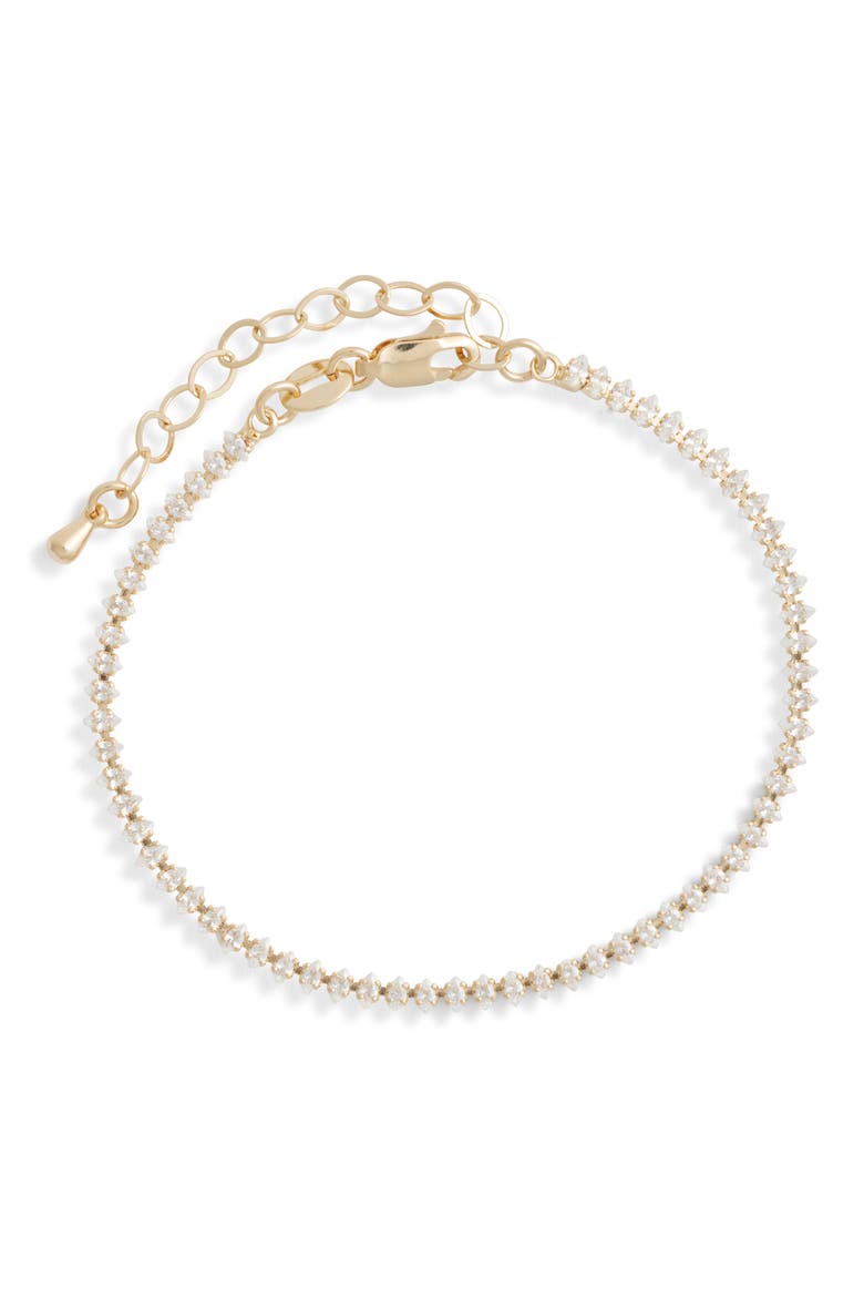 Reagan Cubic Zirconia Tennis Bracelet, Main, color, GOLD