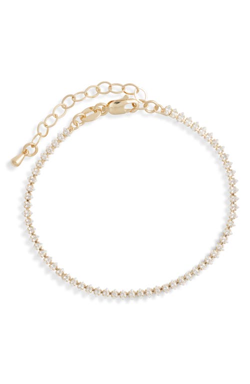 Child Of Wild Reagan Cubic Zirconia Tennis Bracelet In Gold