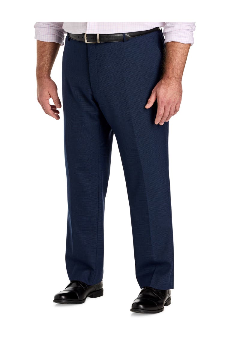 Big & Tall Textured Suit Pants V2, Main, color, NAVY