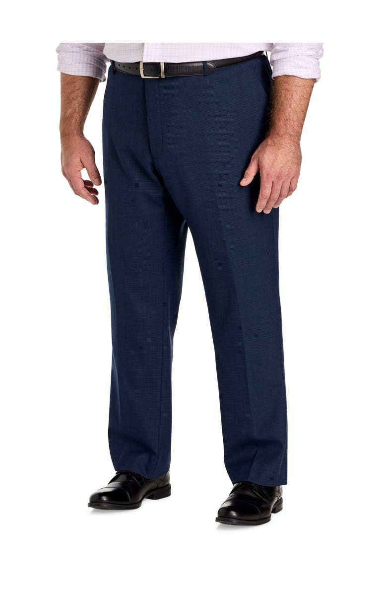 JV Reflex Big & Tall Textured Suit Pants V2, Main, color, Navy