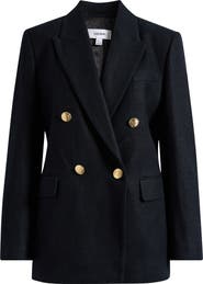 Reiss Eden Double Breasted Linen Blend Jacket