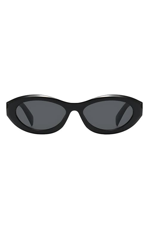 Fifth & Ninth Leona 54mm Polarized Oval Sunglasses In Black