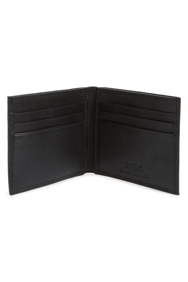 Bifold Leather Wallet, Alternate, color, BLACK