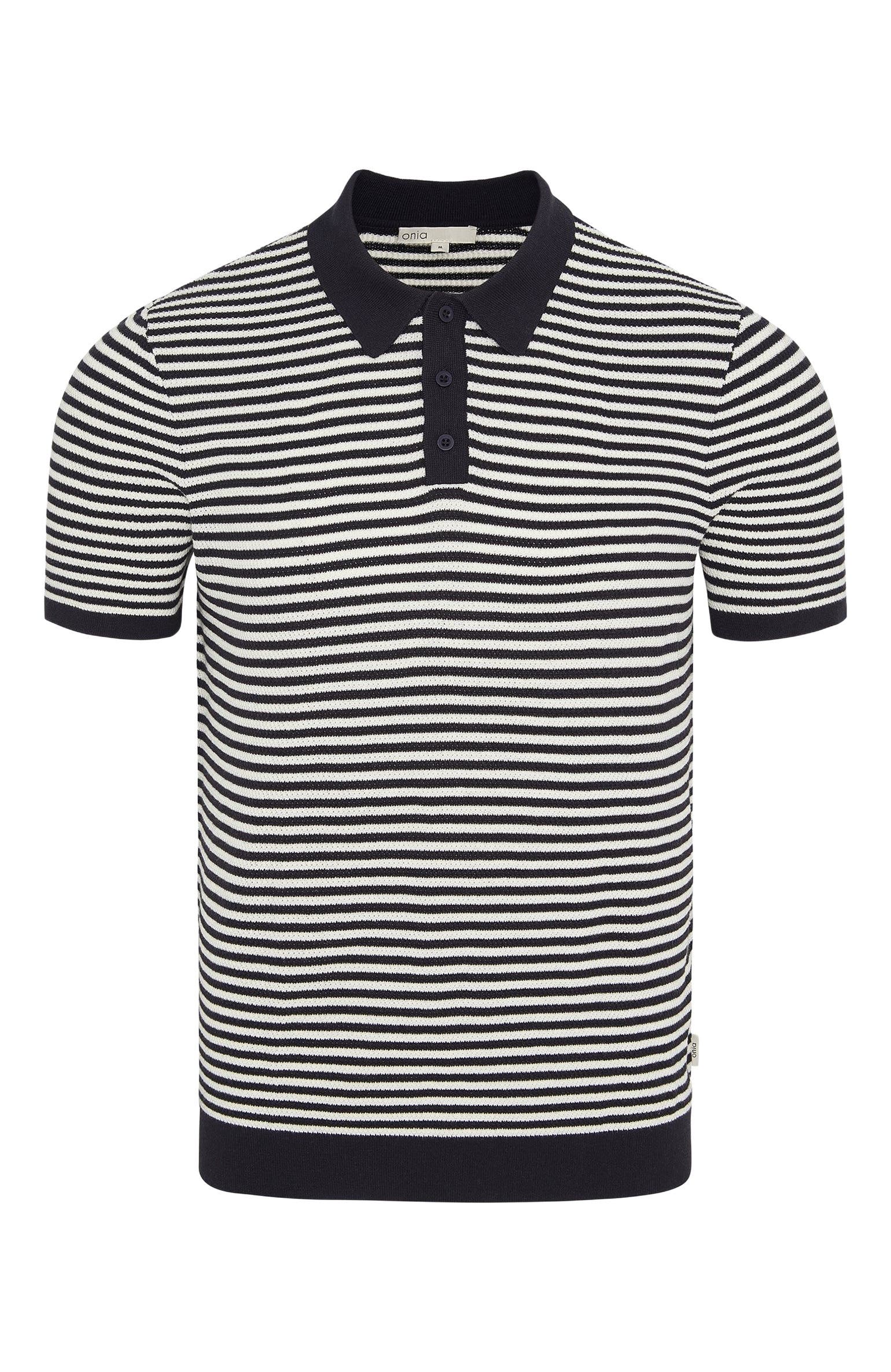 Cotton Textured Knit Polo Tee - image 4