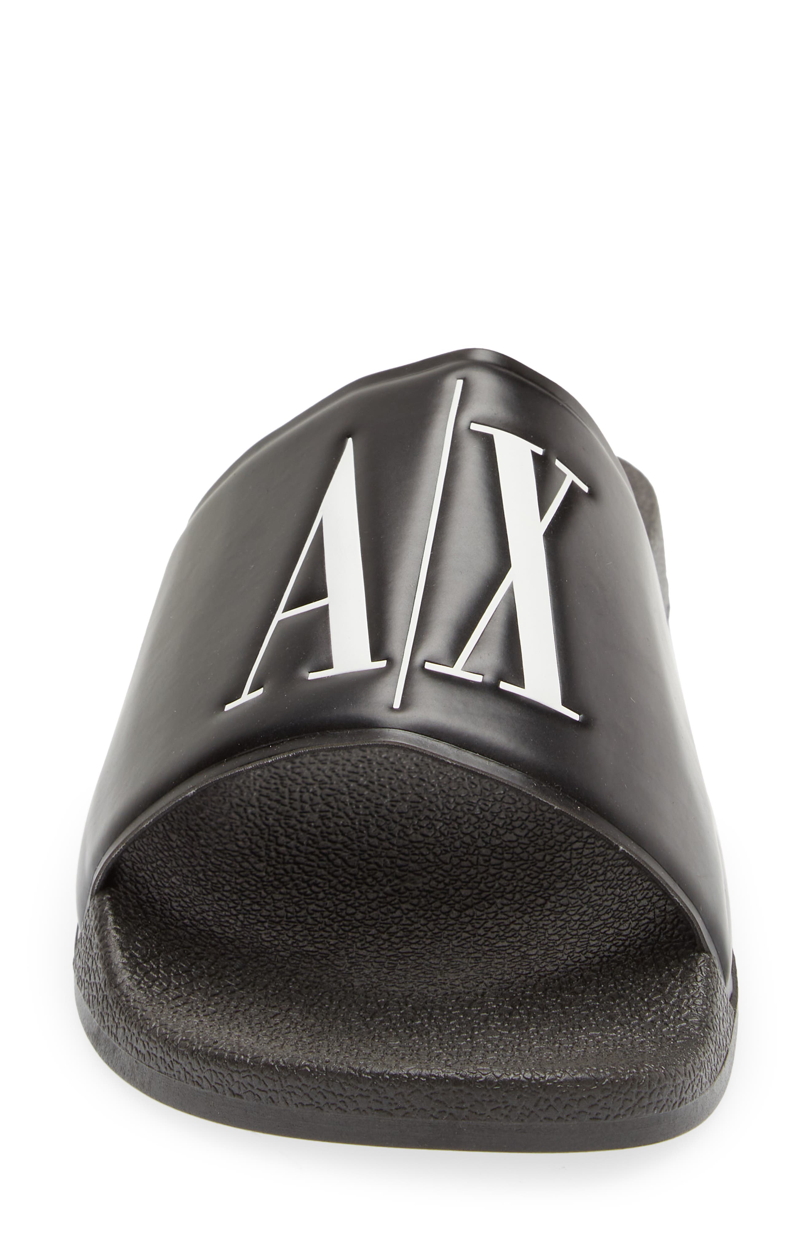 Armani Exchange Icon Logo Slide Sandal, Alternate, color, 