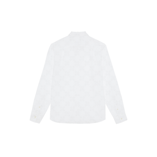 Vilebrequin Solid Linen And Cotton Shirt In Blanc