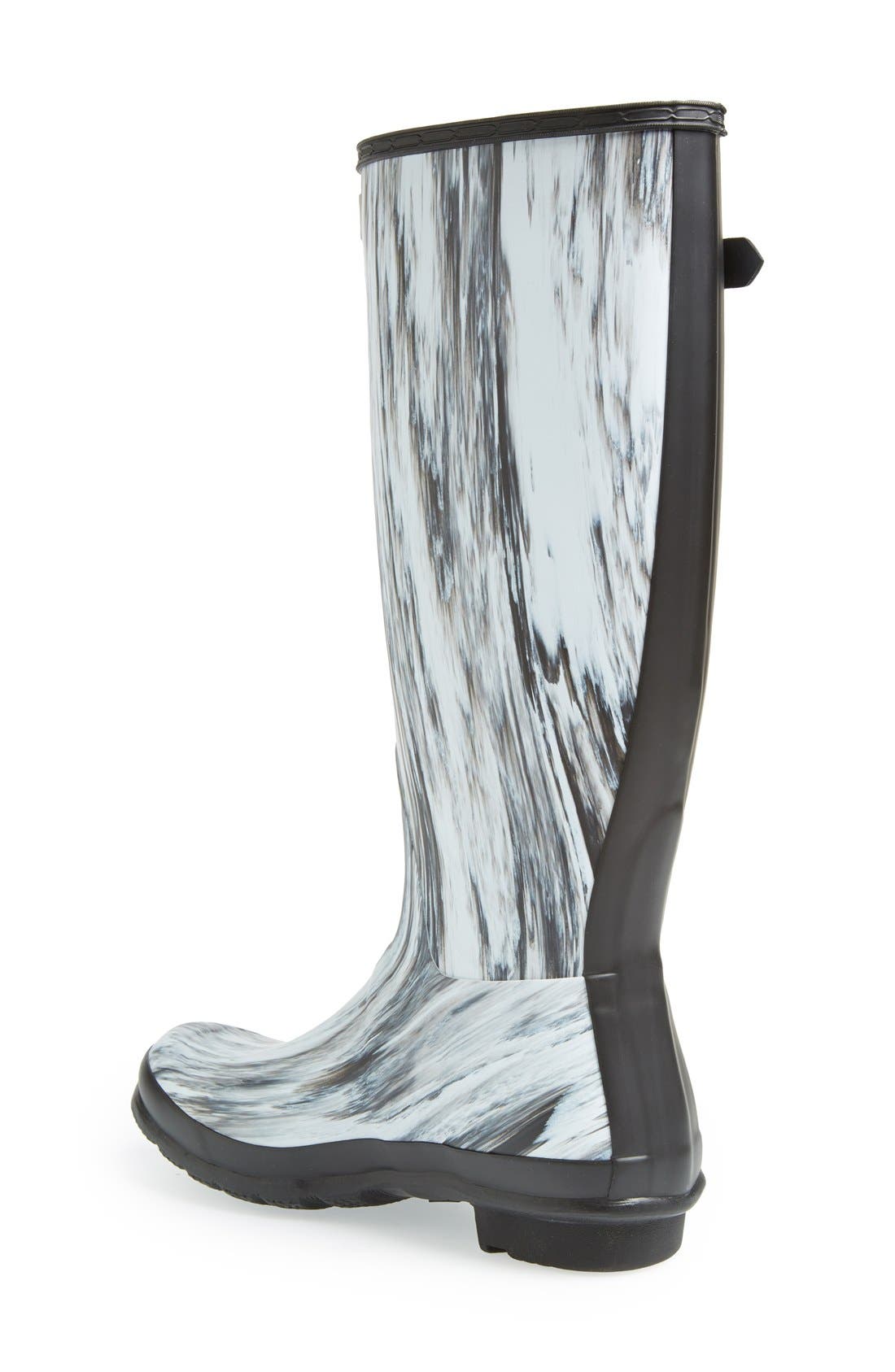 'Original - Nightfall' Rain Boot, Alternate, color, WHITE/ BLACK MATTE