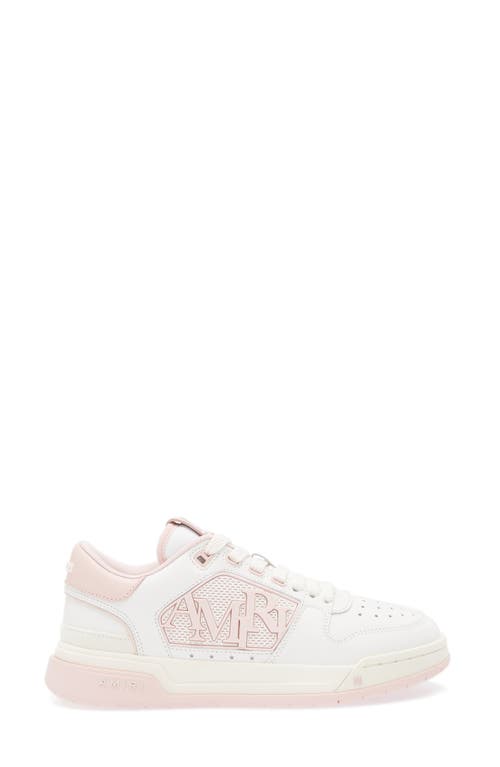 Amiri Classic Low Sneakers In White Leather In White Pink