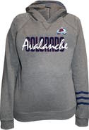 FANATICS Women's Fanatics Heather Gray Colorado Avalanche Plus Size Lightweight Fleece Raglan Pullover Hoodie