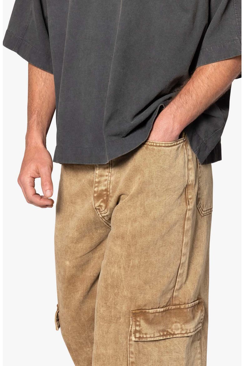 Void Baggy Denim Cargo Pants, Alternate, color, BROWN