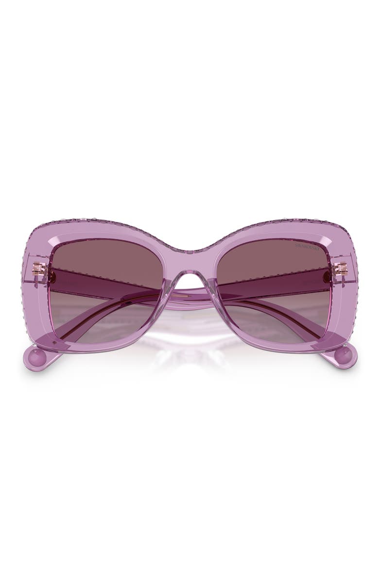 51mm Butterfly Sunglasses, Alternate, color, TRANSPARENT AMETHYST / VIOLET