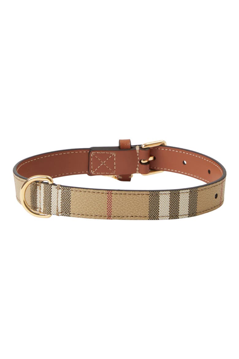 Check Dog Collar, Alternate, color, V CHECK/ BRIAR BROWN