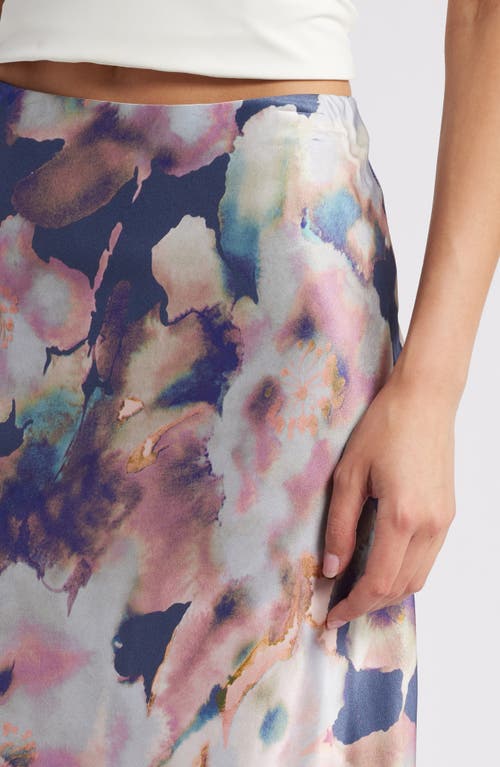 Rails Anya Satin Midi Skirt In Midnight Verbena