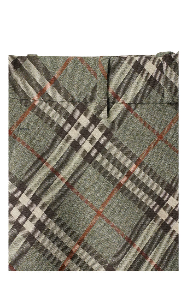 Burberry Check Wool Tailored Trousers, Alternate, color, 