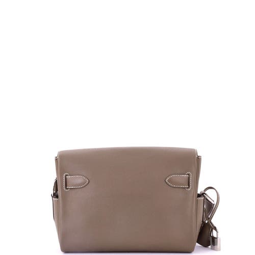 Pre-owned Hermes Hermes Kelly Messenger Bag Evercolor Pm In Brown