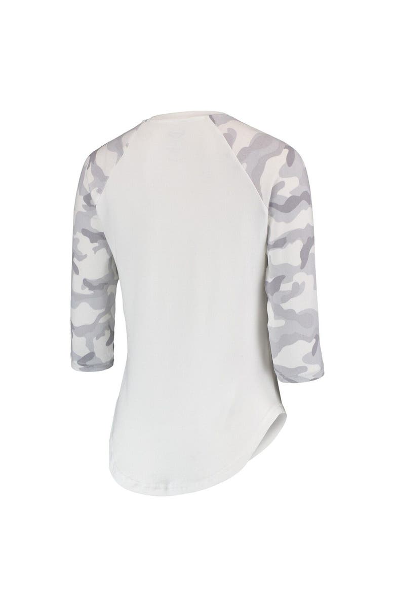 CONCEPTS SPORT Women's Concepts Sport White/Gray LA Galaxy Composite 3/4-Sleeve Raglan Top, Alternate, color, 