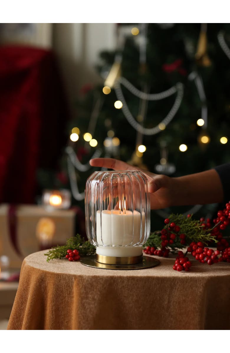 Fleck Kira Glass Lantern, Alternate, color, Clear