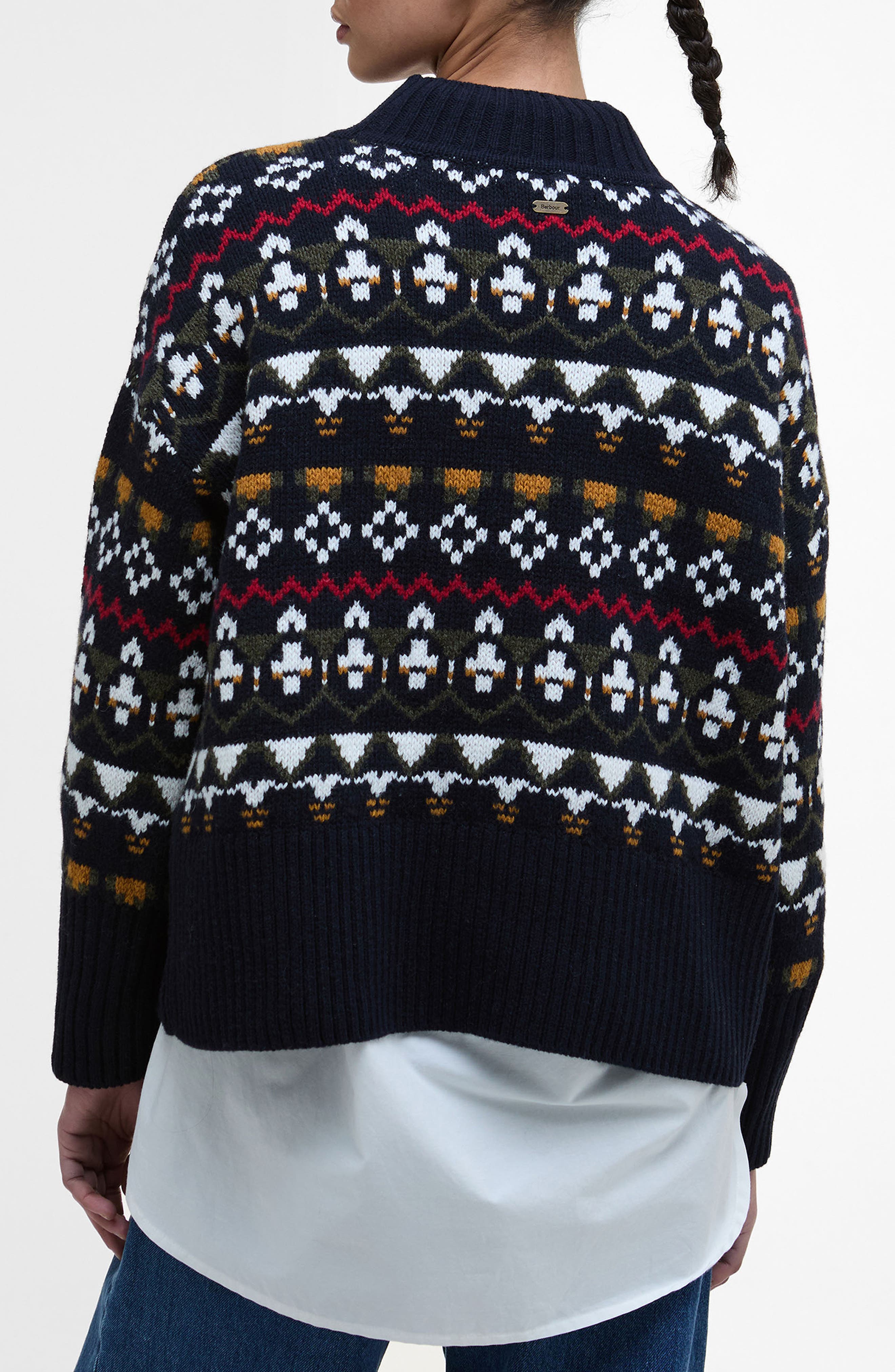 Larisa Fair Isle Wool & Cotton Blend Sweater - image 2