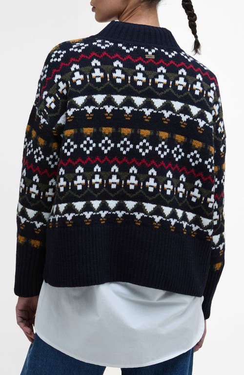 Barbour Larisa Fair Patterned Sweater In Blue