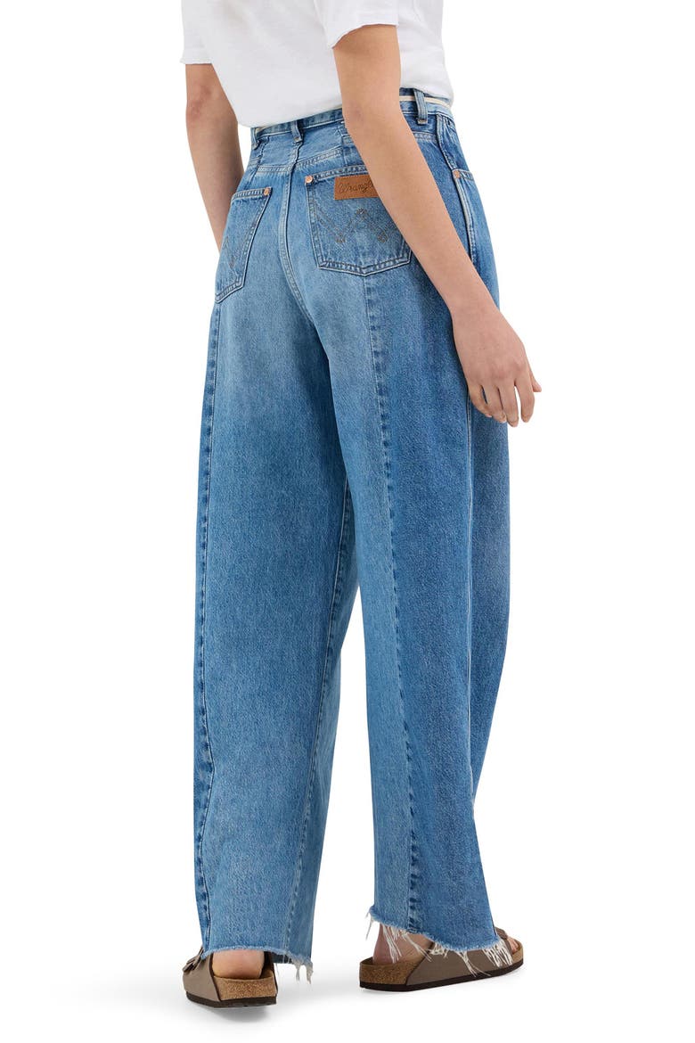Cowboy Frayed High Waist Barrel Jeans, Alternate, color, TOGETHER AGAIN
