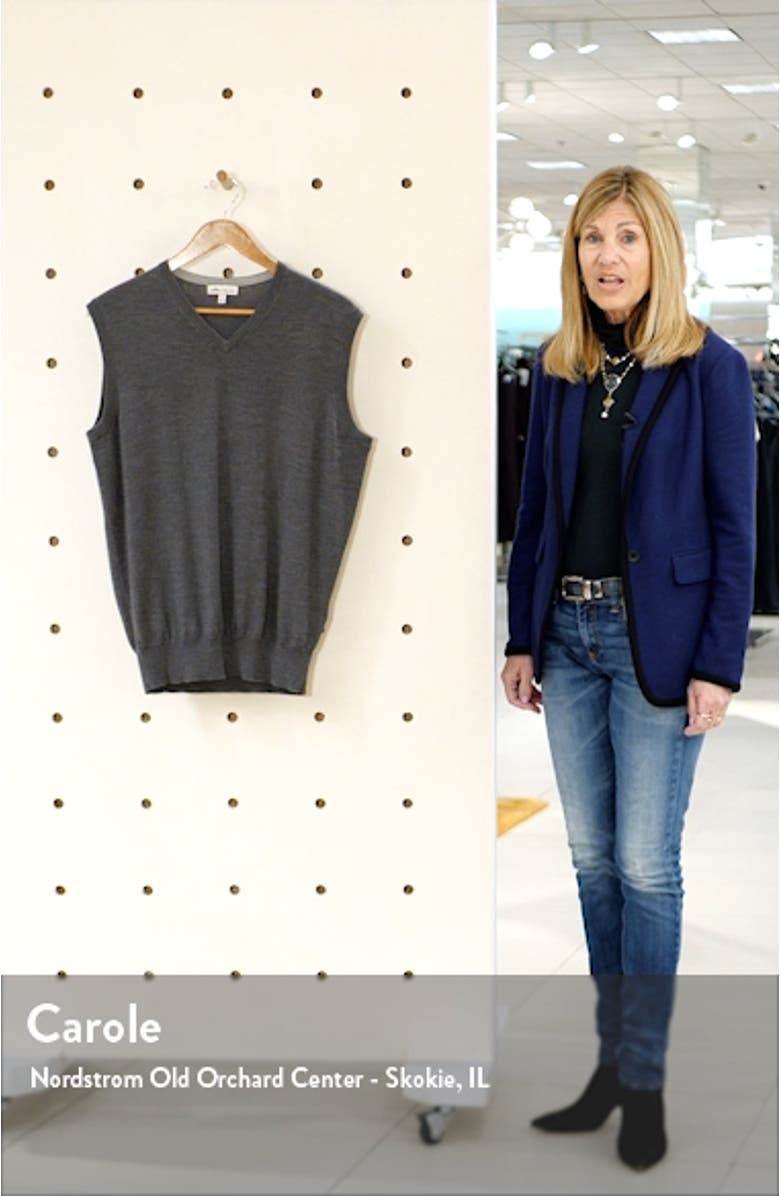 Crown Soft Merino Wool & Silk Sweater Vest, sales video thumbnail