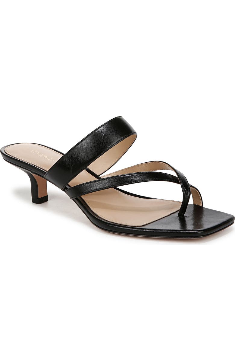 Veronica Beard Alanis Kitten Heel Slide Sandal, Main, color, Black