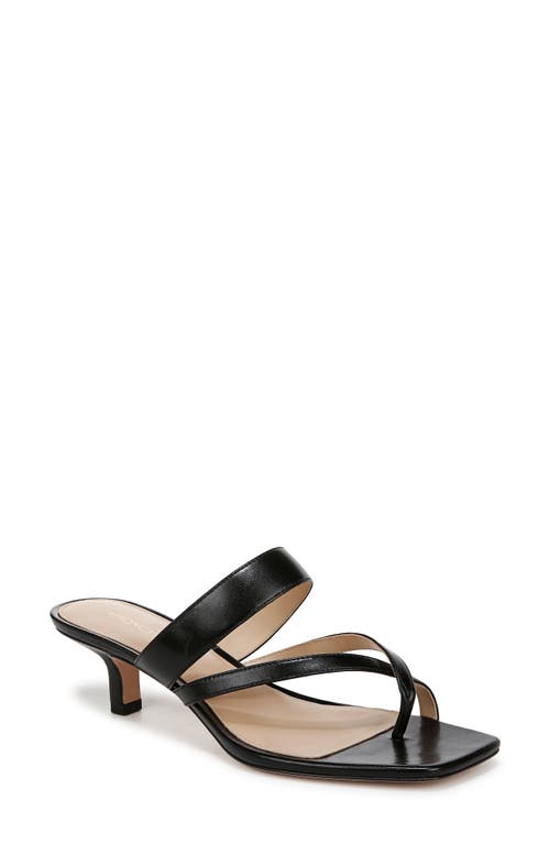 Veronica Beard Alanis Leather Crisscross Slide Sandals In Black