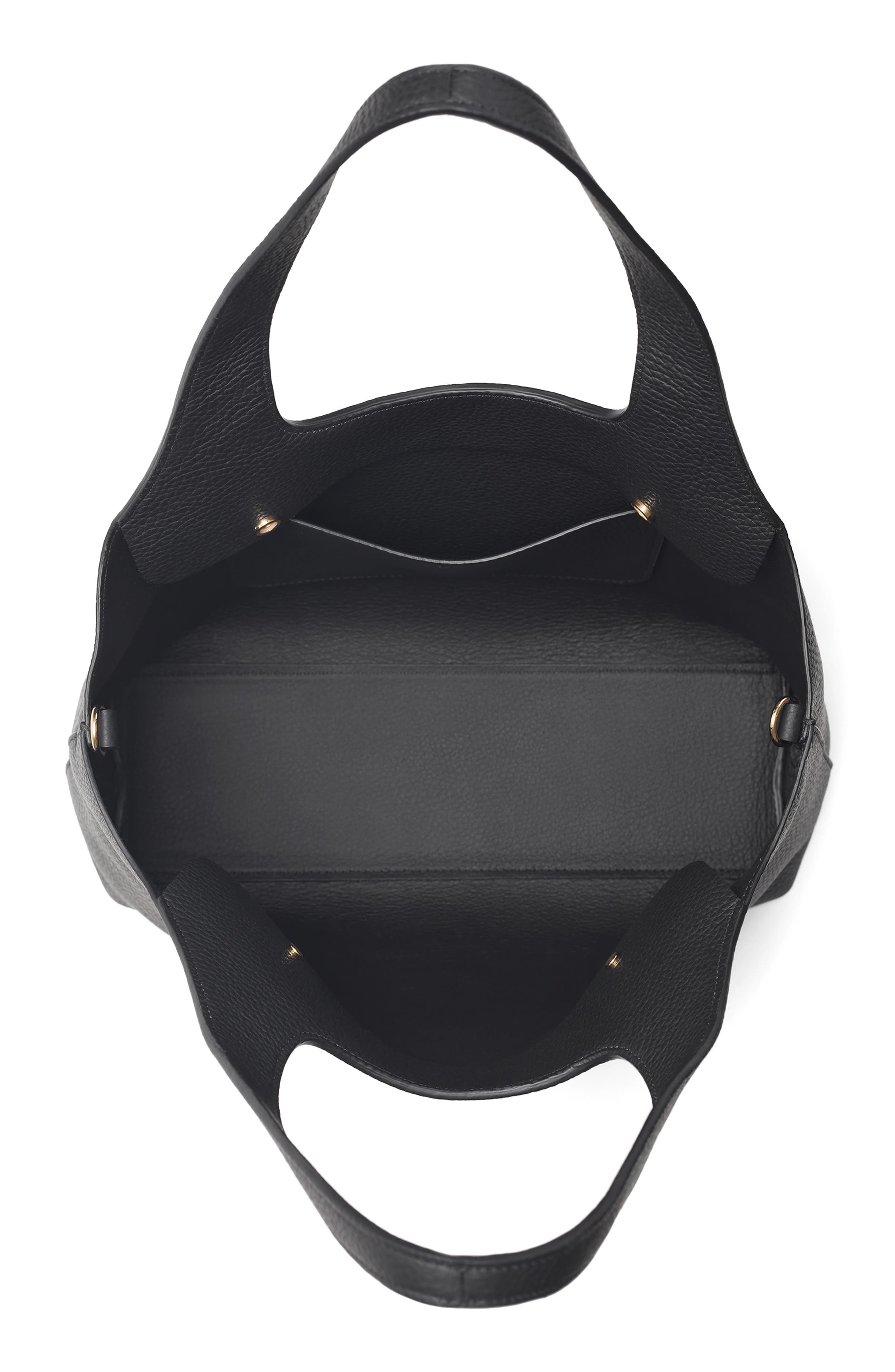 System 13-Inch Laptop Leather Tote, Alternate, color, BLACK
