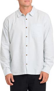 Billabong Garage Post Up Pinstripe Cotton Button-Down Shirt